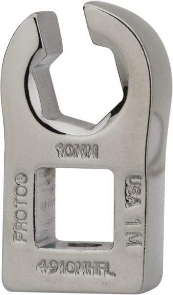 Proto - 3/4" 6 Point 3/8" Drive Chrome Flare Nut Crowfoot Wrench - 0.77" Head Diam x 1/4" Head Thickness, 1-15/16" OAL - Best Tool & Supply