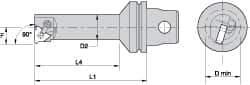 Kennametal - Insert Style LT 16NL, 90mm Head Length, Left Hand Cut, Internal Modular Threading Cutting Unit Head - System Size KM32, 17mm Center to Cutting Edge, Series LT Threading - Best Tool & Supply