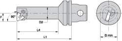 Kennametal - Insert Style LT 11NR, 50mm Head Length, Right Hand Cut, Internal Modular Threading Cutting Unit Head - System Size KM32, 7mm Center to Cutting Edge, Series LT Threading - Best Tool & Supply