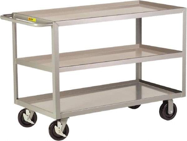 Little Giant - 3,600 Lb Capacity, 24" Wide x 53-1/2" Long x 36" High Shelf Cart - 3 Shelf, Steel - Best Tool & Supply