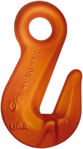 CM - Chain Grade 100, 22,600 Lbs. Load Limit Eye Cradle Grab Hook - 3/4 Inch Hook Throat, 5.06 Inch Reach, 1-1/4 Inch Eye Inside Diameter, 5/8 Inch Chain Diameter, 7.61 Inch Overall Length, 3/4 Inch Eye Thickness - Best Tool & Supply