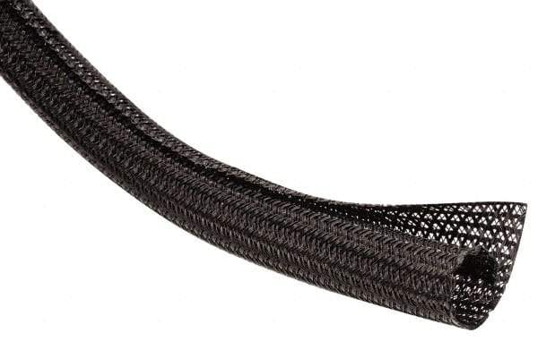 Techflex - Black Braided Cable Sleeve - 200' Coil Length, -103 to 257°F - Best Tool & Supply