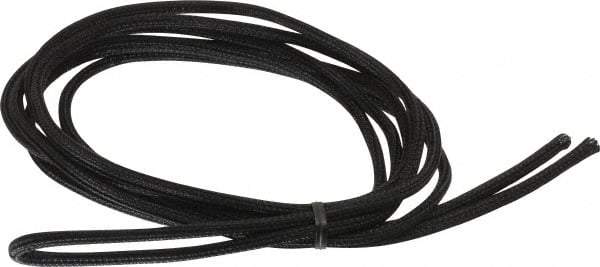 Techflex - Black Braided Cable Sleeve - 10' Coil Length, -103 to 257°F - Best Tool & Supply