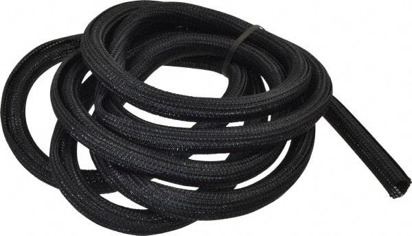 Techflex - Black Braided Cable Sleeve - 10' Coil Length, -103 to 257°F - Best Tool & Supply