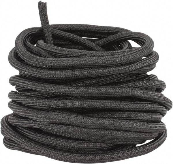 Techflex - Black Braided Cable Sleeve - 75' Coil Length, -103 to 257°F - Best Tool & Supply