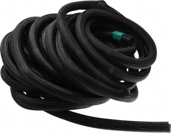 Techflex - Black Braided Cable Sleeve - 50' Coil Length, -103 to 257°F - Best Tool & Supply