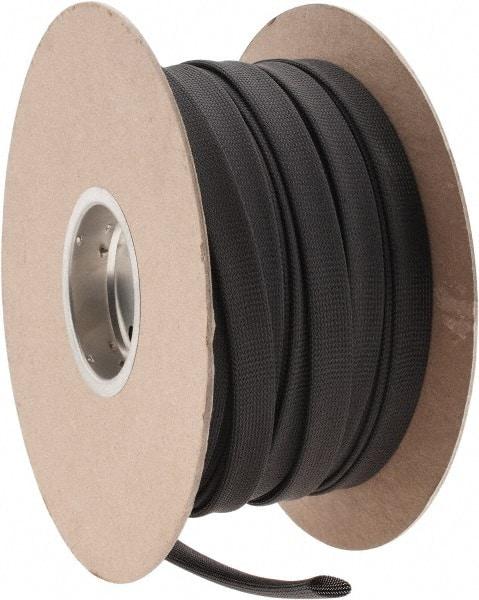 Techflex - Black Braided Expandable Cable Sleeve - 250' Coil Length, -103 to 257°F - Best Tool & Supply