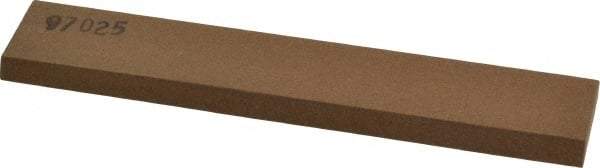 Made in USA - 6" Long x 1" Wide x 1/4" Thick, Aluminum Oxide Sharpening Stone - Rectangle, Medium Grade - Best Tool & Supply