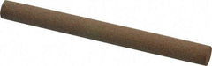 Made in USA - 4" Long x 3/8" Diam x 3/8" Thick, Aluminum Oxide Sharpening Stone - Round, Medium Grade - Best Tool & Supply