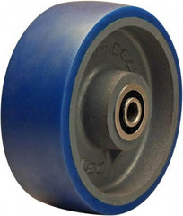 Hamilton - 8 Inch Diameter x 3 Inch Wide, Polyurethane Mold on to Cast Iron Center Caster Wheel - 2,000 Lb. Capacity, 3-1/4 Inch Hub Length, 3/4 Inch Axle Diameter, Sealed Precision Ball Bearing - Best Tool & Supply