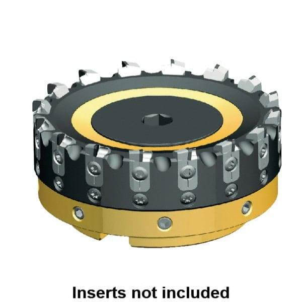 Kennametal - 10 Inserts, 80mm Cut Diam, 27mm Arbor Diam, 3mm Max Depth of Cut, Indexable Square-Shoulder Face Mill - 0/90° Lead Angle, 50mm High, Series AluMill - Best Tool & Supply