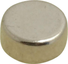 Mag-Mate - 0.22" Diam x 0.1" High Neodymium Rare Earth Magnet - 1 Lb Max Capacity, 200°F Max, Nickel Plated - Best Tool & Supply