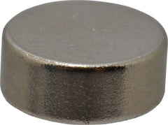 Mag-Mate - 1/4" Diam x 0.1" High Neodymium Rare Earth Magnet - 1 Lb Max Capacity, 200°F Max, Nickel Plated - Best Tool & Supply