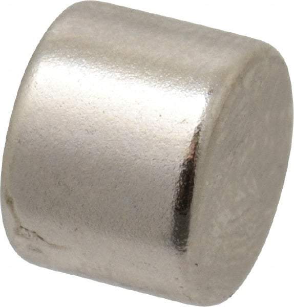 Mag-Mate - 0.32" Diam x 1/4" High Neodymium Rare Earth Magnet - 3.1 Lb Max Capacity, 200°F Max, Nickel Plated - Best Tool & Supply