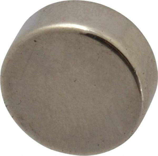 Mag-Mate - 1/2" Diam x 0.2" High Neodymium Rare Earth Magnet - 6 Lb Max Capacity, 200°F Max, Nickel Plated - Best Tool & Supply