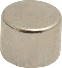 Mag-Mate - 1/2" Diam x 3/8" High Neodymium Rare Earth Magnet - 8.9 Lb Max Capacity, 200°F Max, Nickel Plated - Best Tool & Supply