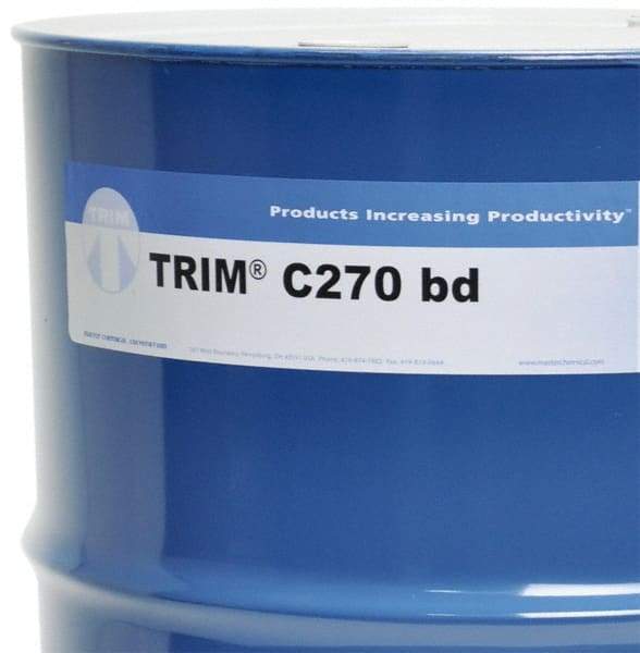 Master Fluid Solutions - Trim C270, 54 Gal Drum Cutting & Grinding Fluid - Synthetic, For Drilling, Reaming, Tapping - Best Tool & Supply