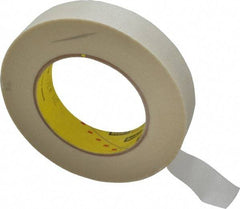 3M - 60 Yd Long x 1" Wide, Series 361, White Silicone Glass Cloth Tape - 7.5 mil Thick, 182 Lb/In Tensile Strength - Best Tool & Supply