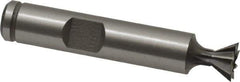 Made in USA - 3/8" Diam x 3/16" Width of Cut, 60° Included Angle, Cobalt Dovetail Cutter - 3/8" Shank Diam, 2-1/8" Overall Length, Weldon Flat, Uncoated - Best Tool & Supply