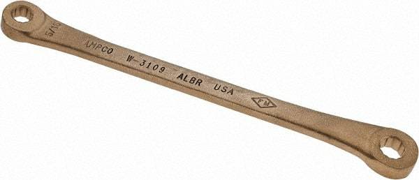 Ampco - 5/16" x 3/8" 12 Point Offset Box Wrench - Double End, 7-3/4" OAL, Aluminum Bronze - Best Tool & Supply