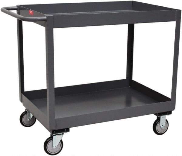 Jamco - 1,200 Lb Capacity, 30" Wide x 18" Long x 39" High Deep Shelf Cart - 2 Shelf, Steel - Best Tool & Supply