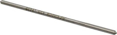 Made in USA - 0.1235" High Speed Steel 4 Flute Chucking Reamer - Straight Flute, 0.112" Straight Shank, 7/8" Flute Length, 3-1/2" OAL - Best Tool & Supply