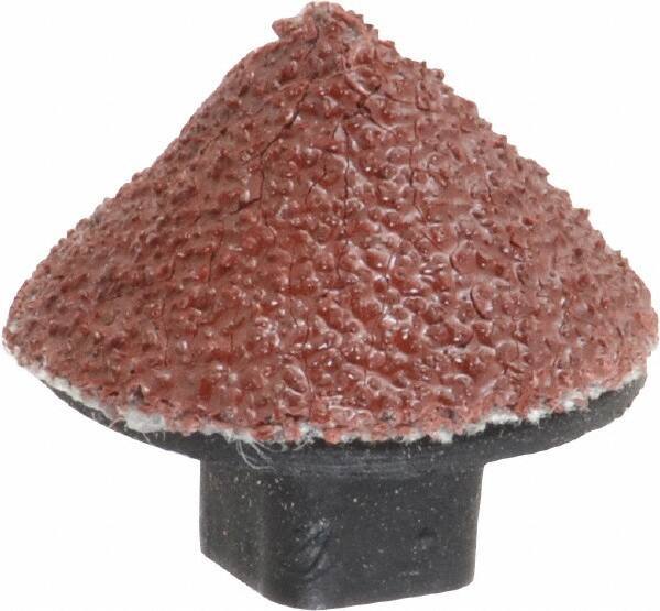 Superior Abrasives - 5/8" Diam 60 Grit 90° Included Angle Cone Center Lap - Aluminum Oxide, Medium Grade, Shank Mounted - Best Tool & Supply