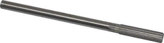 Made in USA - 1/2" High Speed Steel 6 Flute Chucking Reamer - Straight Flute, 0.4355" Straight Shank, 2" Flute Length, 8" OAL - Best Tool & Supply