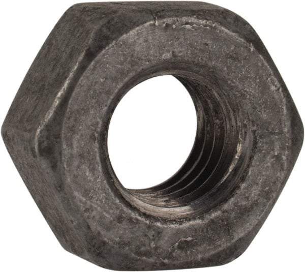 Value Collection - 5/16-18 UNC Steel Right Hand Heavy Hex Nut - 9/16" Across Flats, 19/64" High, Hot Dipped Galvanized Finish - Best Tool & Supply