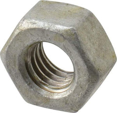 Value Collection - 3/8-16 UNC Steel Right Hand Heavy Hex Nut - 11/16" Across Flats, 23/64" High, Hot Dipped Galvanized Finish - Best Tool & Supply