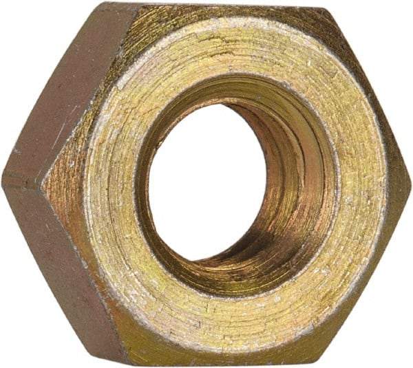 Made in USA - 5/16-18 UN Steel Right Hand Machine Screw Hex Nut - 9/16" Across Flats, 0.225" High, Cadmium-Plated Finish - Best Tool & Supply