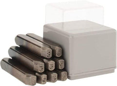 C.H. Hanson - 9 Piece, 3/16" Character Steel Stamp Set - Figures, Standard - Best Tool & Supply