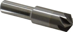 M.A. Ford - 1/2" Head Diam, 3/8" Shank Diam, 6 Flute 120° Solid Carbide Countersink - Bright Finish, 2-1/8" OAL, 0.15" Nose Diam, Single End, Straight Shank, Right Hand Cut - Best Tool & Supply