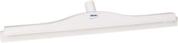 Vikan - 24" Rubber Blade Floor Squeegee - Double Edge, White, Plastic Holder - Best Tool & Supply