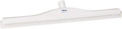 Vikan - 24" Rubber Blade Floor Squeegee - Double Edge, White, Plastic Holder - Best Tool & Supply