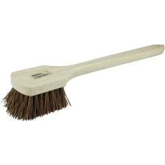 20″ Utility Scrub Brush, Palmyra Fill, Long Handle, Wood Block - Best Tool & Supply