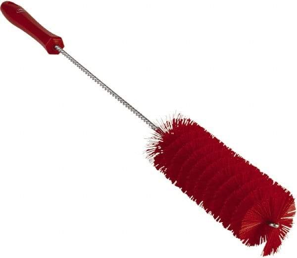 Vikan - 2" Diam Polyester Valve Brush - 19-5/8" OAL, 5-15/16" Head Length, Polypropylene & Stainless Steel Handle - Best Tool & Supply