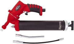 Proto - 3,600 Max psi, Air-Operated Grease Gun - 14 oz Capacity, 1/8 Thread Outlet, 3-Way, Bulk, Cartridge & Filler Pump - Best Tool & Supply