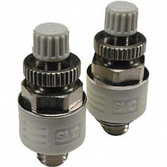 SMC PNEUMATICS - Speed & Flow Control Valves Valve Type: Metering Valve with Silencer Male Thread Size: 10-32 UNF - Best Tool & Supply