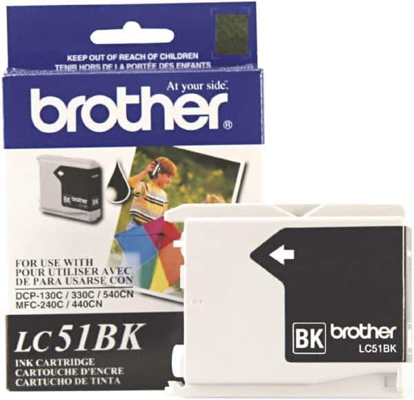 Brother - Black Ink Cartridge - Use with Brother DCP-130C, 330C, 350C, intelliFAX-1360, 1860C, 1960C, 2480C, 2580C, MFC-230C, 240C, 440CN, 465CN, 665CW, 685CW, 845CW, 885CW, 3360C, 5460CN, 5860CN - Best Tool & Supply