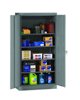 36"W x 24"D x 72"H Storage Cabinet Welded Set Up w/Raised Bottom, 4 Adj Shelves, and built in Shelf Tabs - Best Tool & Supply