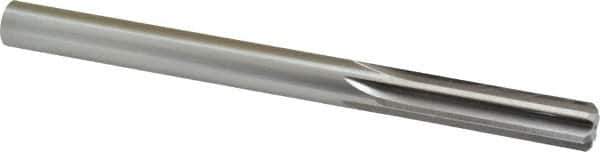 Made in USA - 7/16" High Speed Steel 6 Flute Chucking Reamer - Straight Flute, 7/16" Straight Shank, 1-3/4" Flute Length, 5-1/2" OAL - Best Tool & Supply