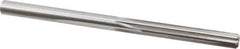 Made in USA - 1/4" High Speed Steel 6 Flute Chucking Reamer - Straight Flute, 1/4" Straight Shank, 1-1/2" Flute Length, 4" OAL - Best Tool & Supply