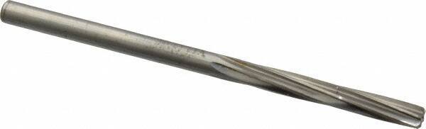 Made in USA - #11 High Speed Steel 6 Flute Chucking Reamer - Spiral Flute, 0.191" Straight Shank, 1-1/4" Flute Length, 3-1/2" OAL - Best Tool & Supply