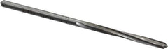 Made in USA - 3/32" High Speed Steel 4 Flute Chucking Reamer - Spiral Flute, 3/32" Straight Shank, 3/4" Flute Length, 2-1/4" OAL - Best Tool & Supply