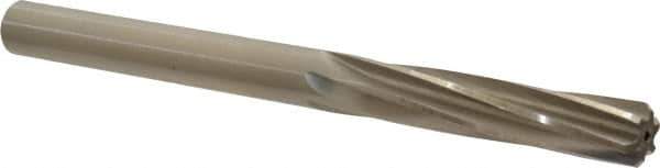 Made in USA - 0.4355" High Speed Steel 6 Flute Chucking Reamer - Spiral Flute, 0.4355" Straight Shank, 1-3/4" Flute Length, 5-1/2" OAL - Best Tool & Supply