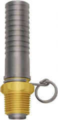 SANI-LAV - 1/2 NPT Thread Hose Barb x Male Swivel NPT Connector - 3/4" ID Hose x 0.8" OD Hose, Brass - Best Tool & Supply