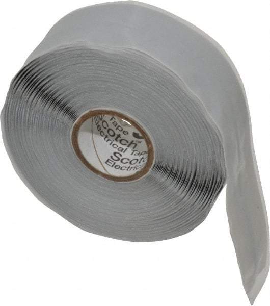 3M - 1" x 30', Gray Silicone Electrical Tape - Series 70HDT, 20 mil Thick, 600 V/mil Dielectric Strength - Best Tool & Supply