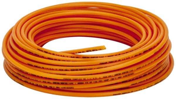 Parker - 11/64" ID x 1/4" OD, 0.04" Wall Thickness, 100' Long, Polyethylene Tube - Orange, 120 Max psi, -80 to 150°F - Best Tool & Supply