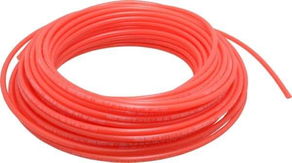 Parker - 11/64" ID x 1/4" OD, 0.04" Wall Thickness, 100' Long, Polyethylene Tube - Red, 120 Max psi, -80 to 150°F - Best Tool & Supply